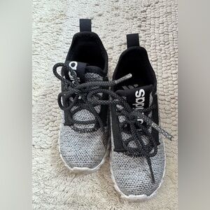 Adidas Kids Gray and Black Sneakers.